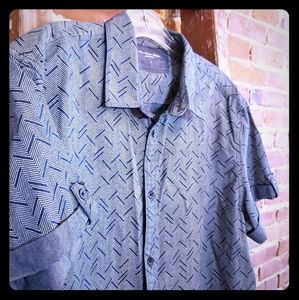 Calvin Klein Jeans Men's Short Sleeve Button Up